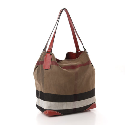 Burberry Canvas Mega Check Medium Maidstone Cadmium Red 3 of 12