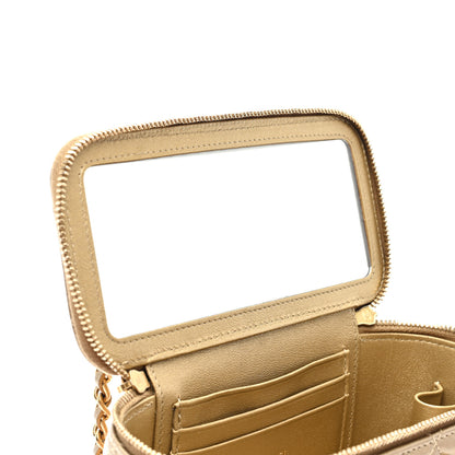 Chanel Metallic Lambskin Quilted Small CC Dynasty Vanity Case With Chain Gold 8 of 10