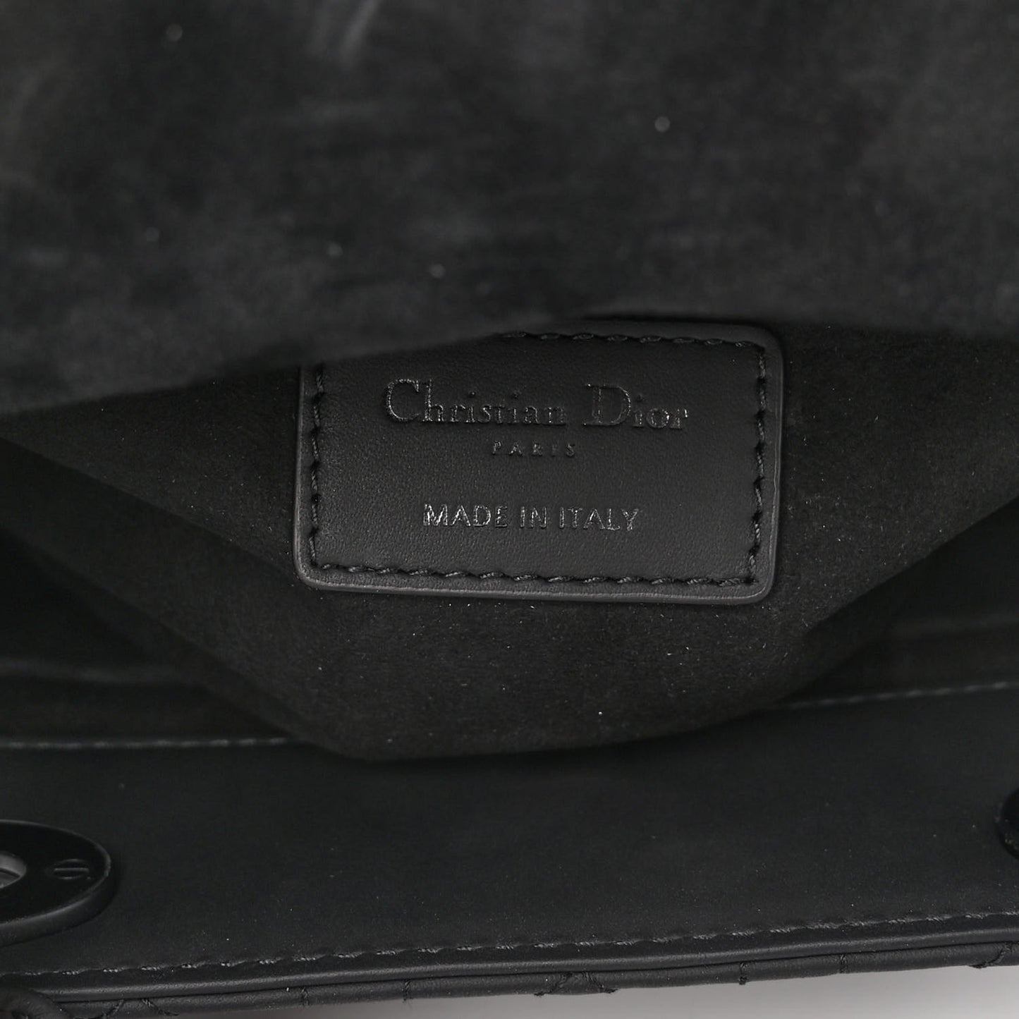 Ultra Matte Calfskin Cannage Medium Lady Dior Black