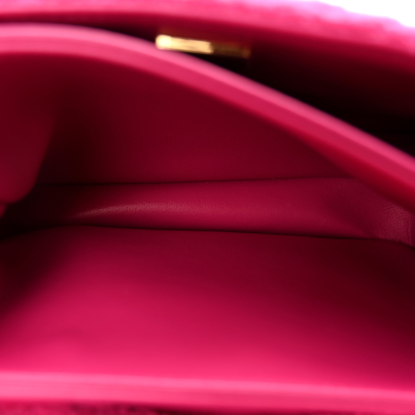 Cashmere Tweed Quilted Mini Bijoux Flap Fuchsia