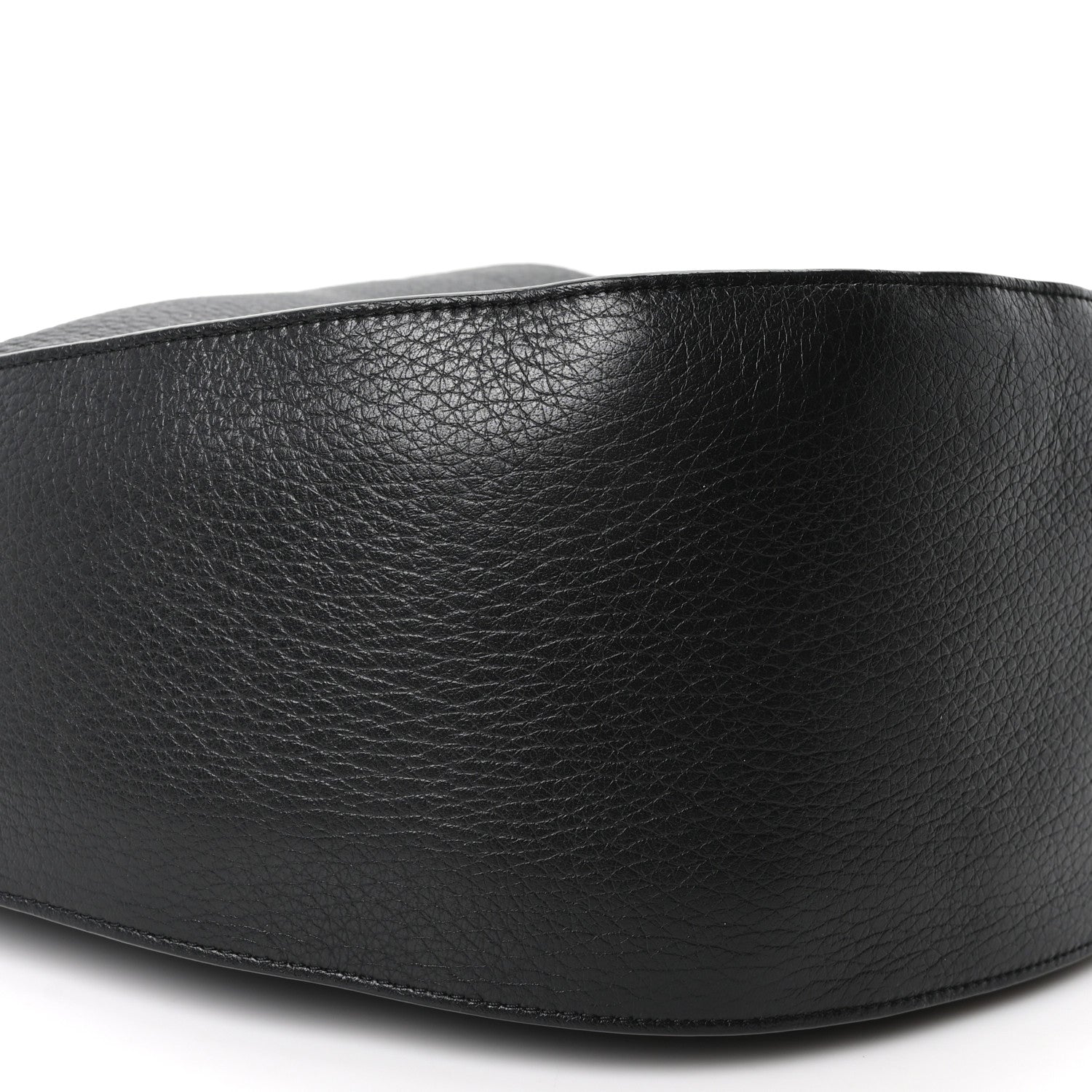 The Row Grained Calfskin Drawstring Pouch Black 8 of 9