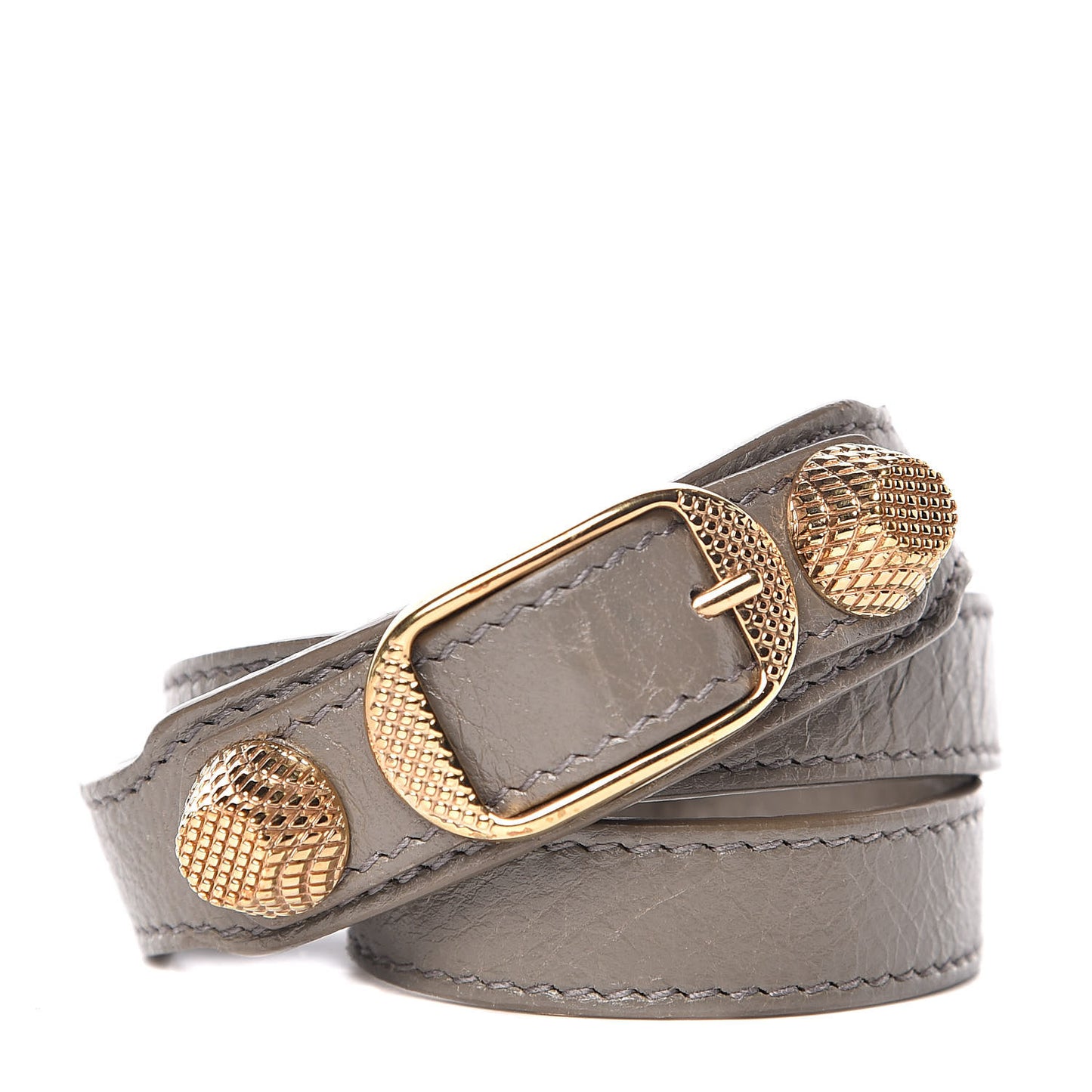 Agneau Giant Gold Triple Tour M Bracelet Beige Liege