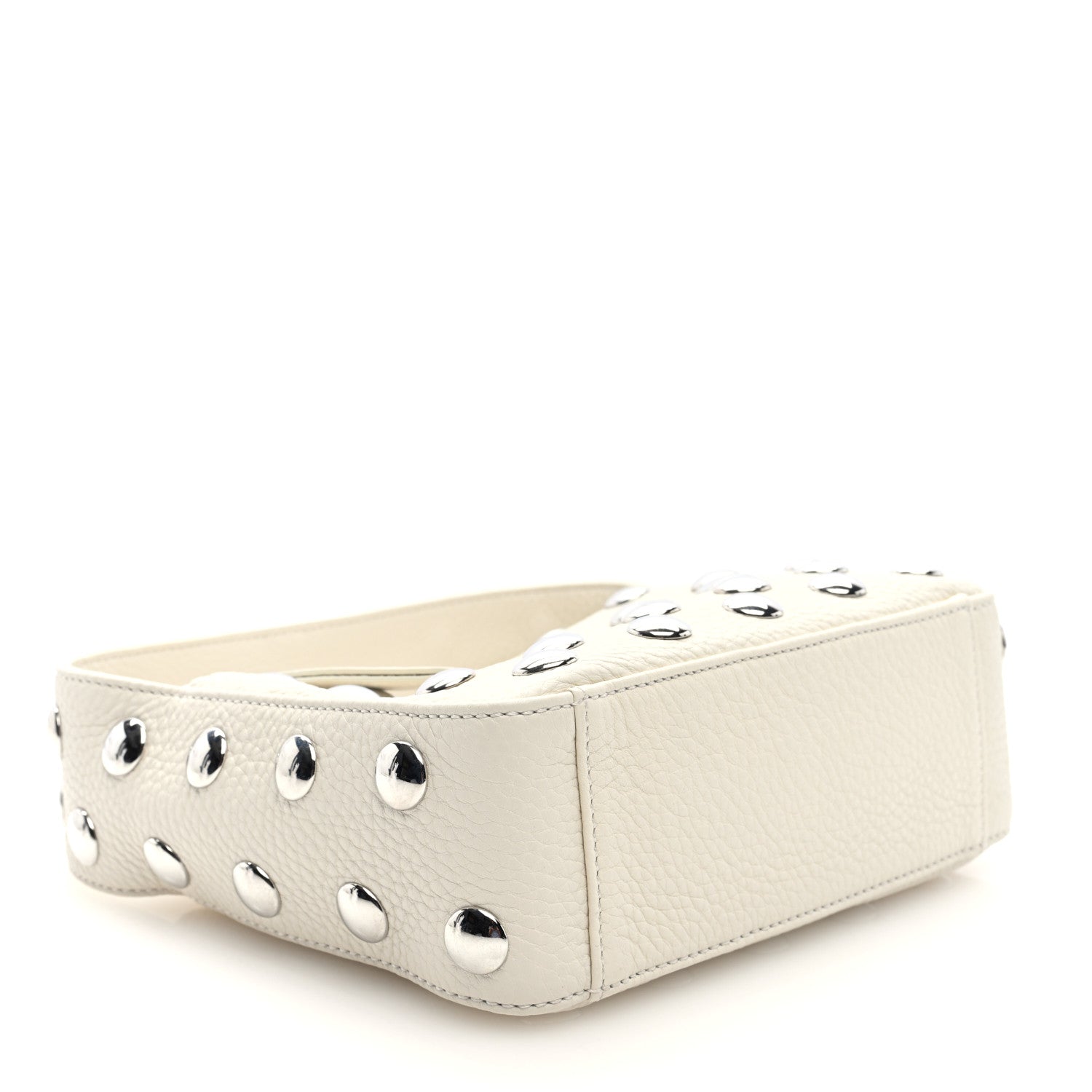 Khaite Pebbled Sport Calfskin Studded Small Elena White 4 of 9