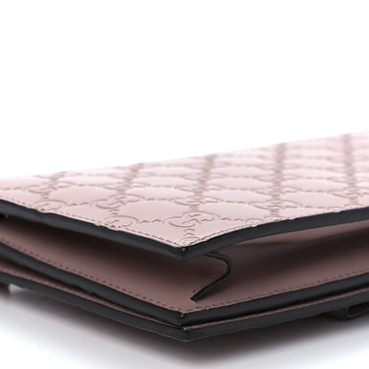 Gucci Guccissima Signature Bowy Chain Wallet Dark Cipria 9 of 11