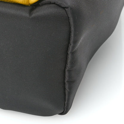 Fendi Nylon Vitello Grace Cruise Corner Bugs Pouch Pocket Backpack Black Sunflower 10 of 10