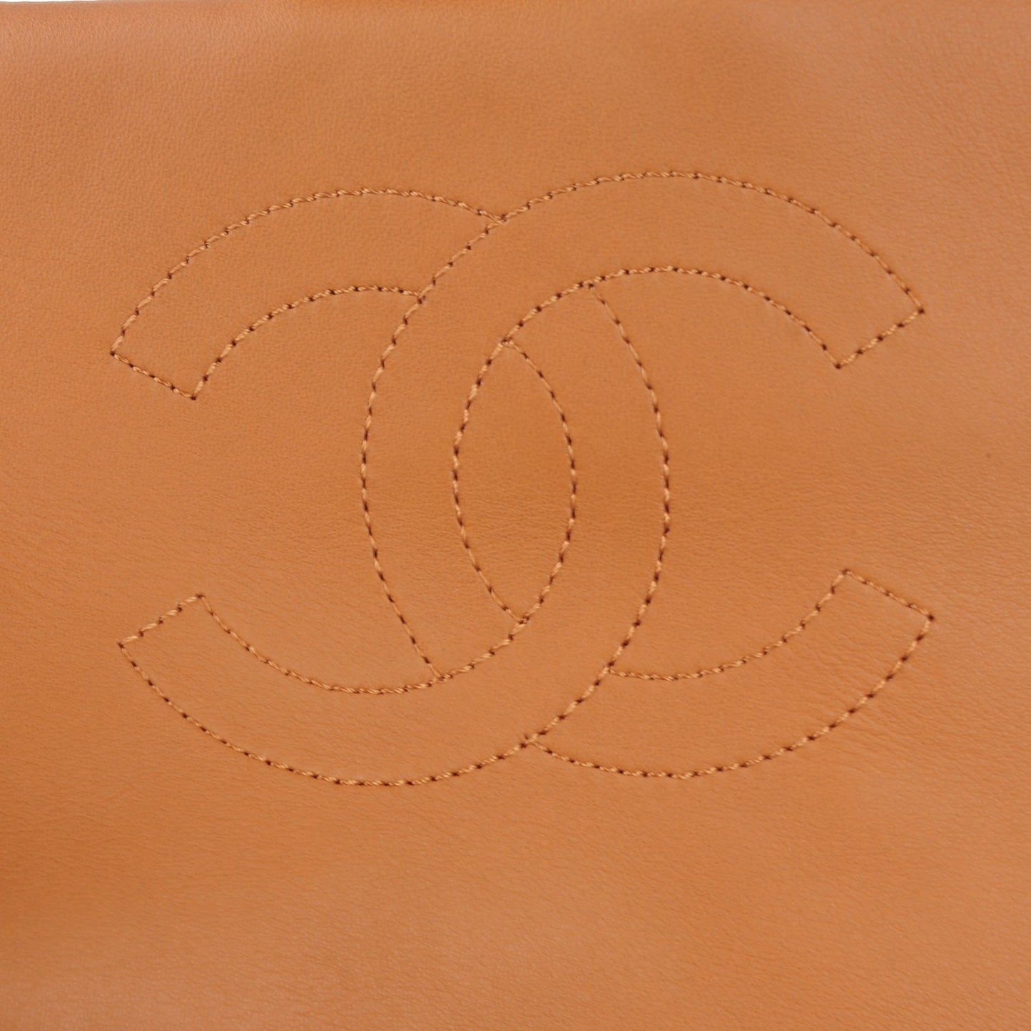Lambskin Chevron Medium Single Flap Dark Beige