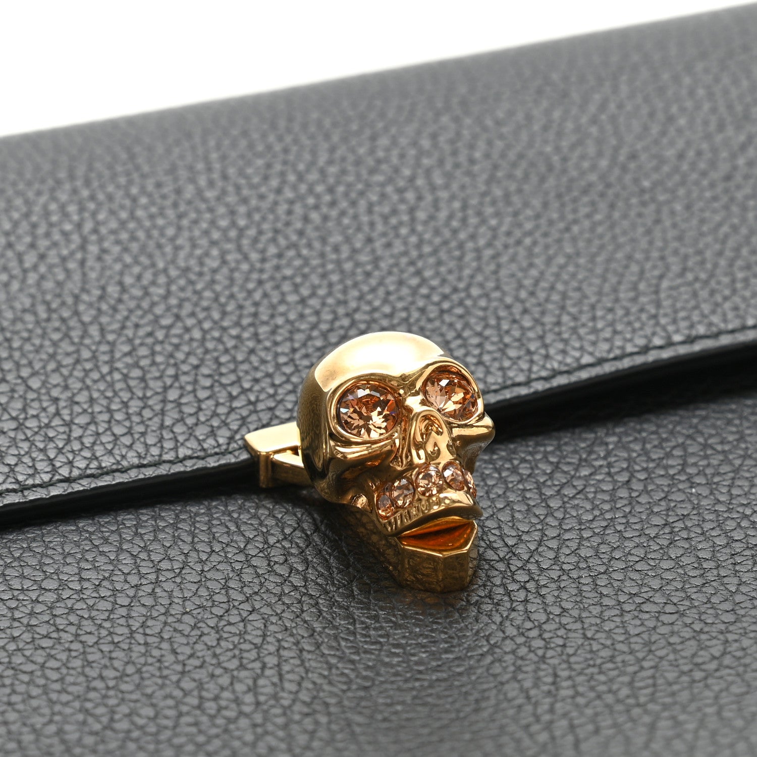 Alexander McQueen Calfskin Skull Envelope Clutch Black 8 of 8