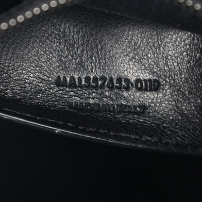 Saint Laurent Croc Calfskin Embossed Medium Uptown Tote Black 7 of 12