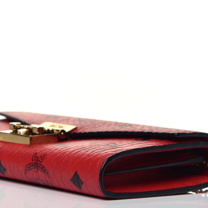 MCM Visetos Patricia Wallet On Chain Ruby Red 9 of 9