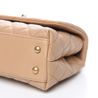 Chanel Caviar Quilted Mini Coco Handle Flap Beige 9 of 10