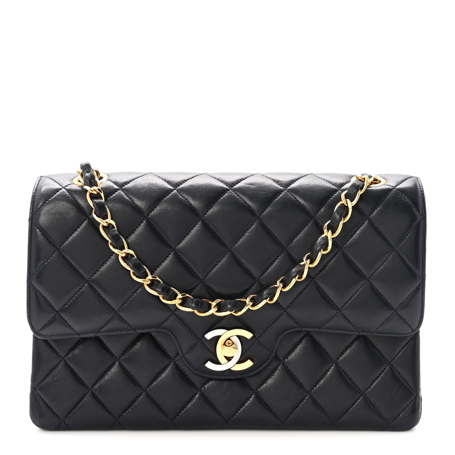 Chanel Lambskin Quilted Small Double Flap Bag Black 1 of 11