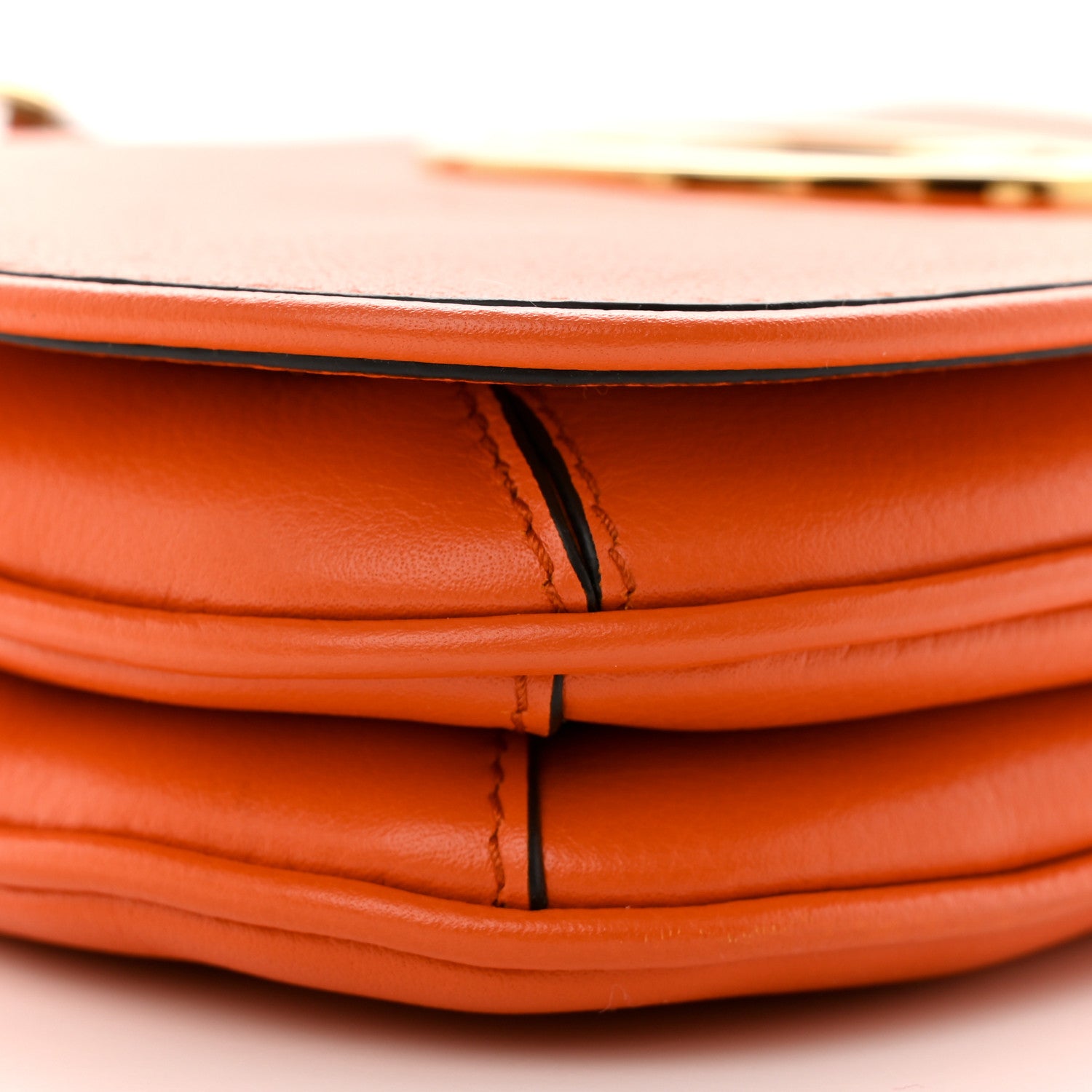 Gucci Roxy Calfskin Mini Blondie Chain Shoulder Flap Bag Deep Orange 8 of 10