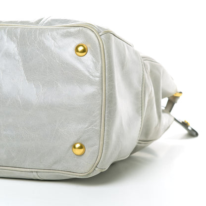 Miu Miu Vitello Shine Top Handle Satchel Nube 11 of 18