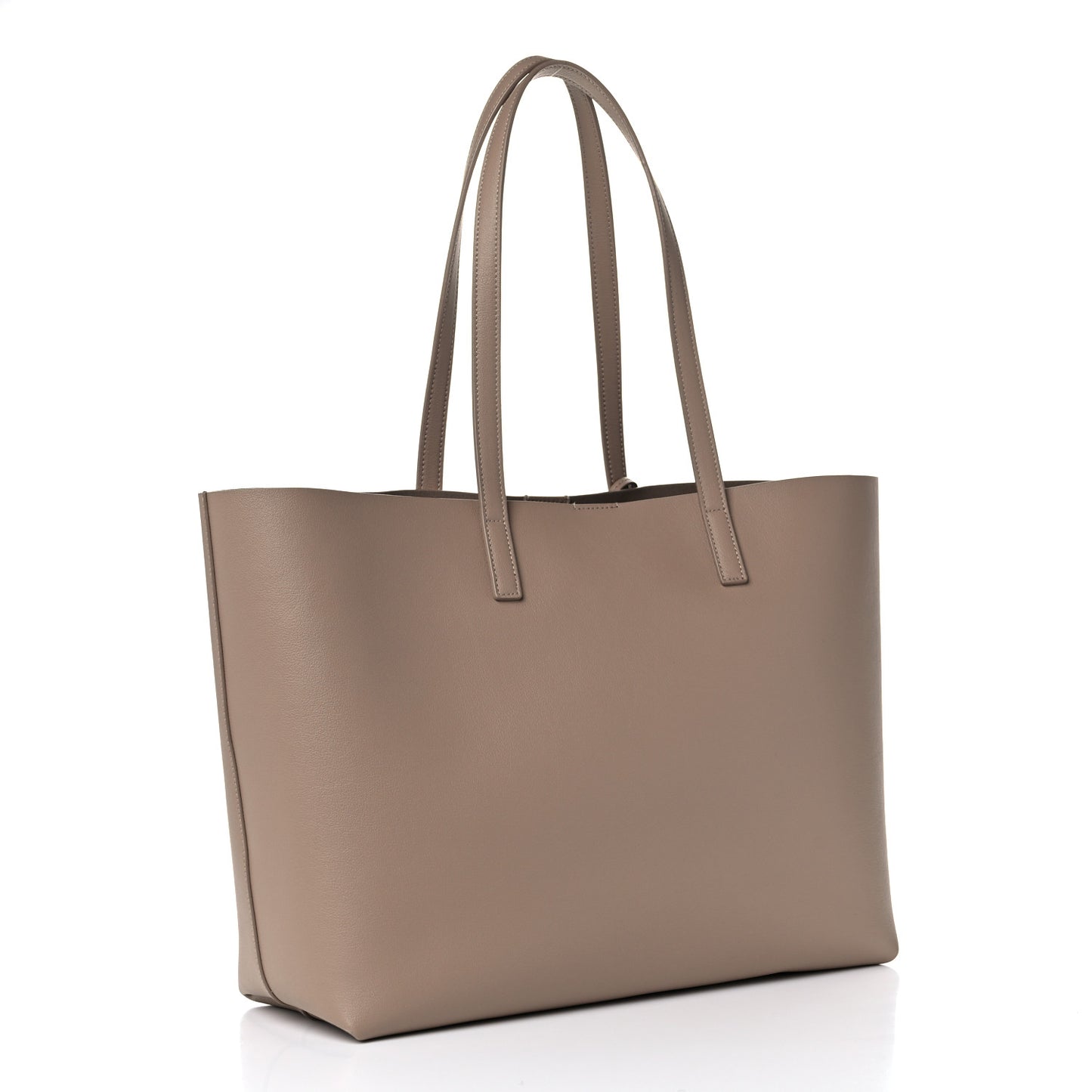 Calfskin Large Shopping Tote Dark Beige