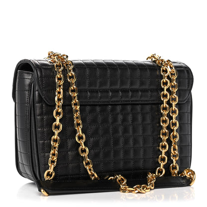 Celine Calfskin Quilted Medium C Bag Black 3 of 12