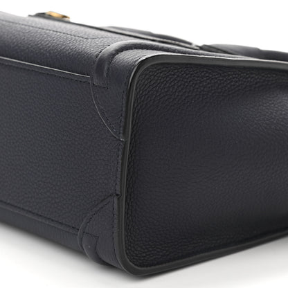 Celine Baby Drummed Calfskin Nano Luggage Navy Blue 10 of 10