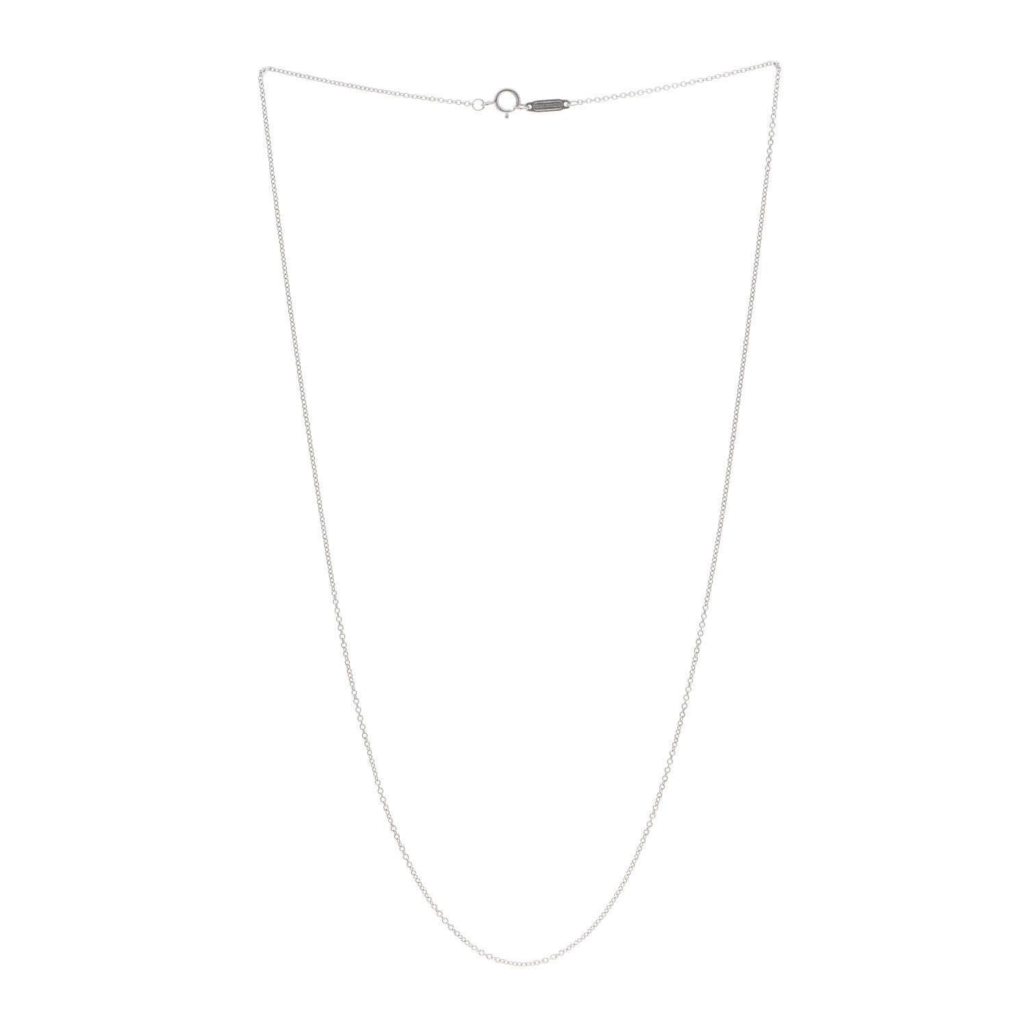 Tiffany 18K White Gold Chain Necklace 18" 3 of 5