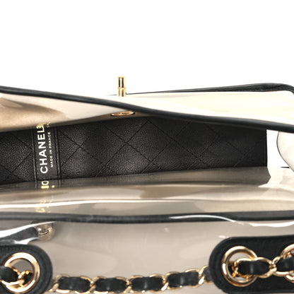 Chanel Lambskin PVC Sand By The Sea Flap With Pearl Strap Black 5 of 11