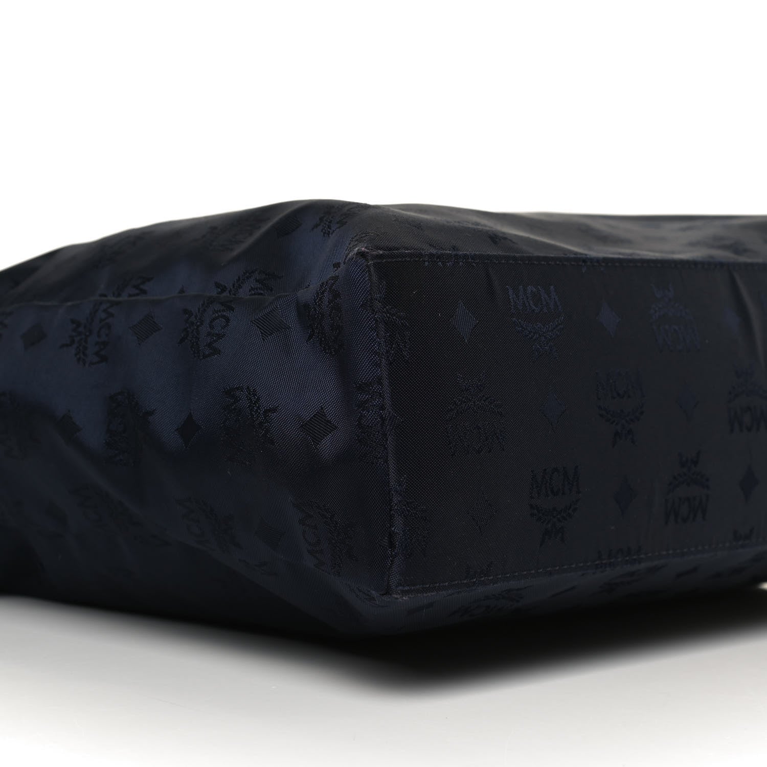 MCM Nylon Monogram Tote Blue 8 of 11