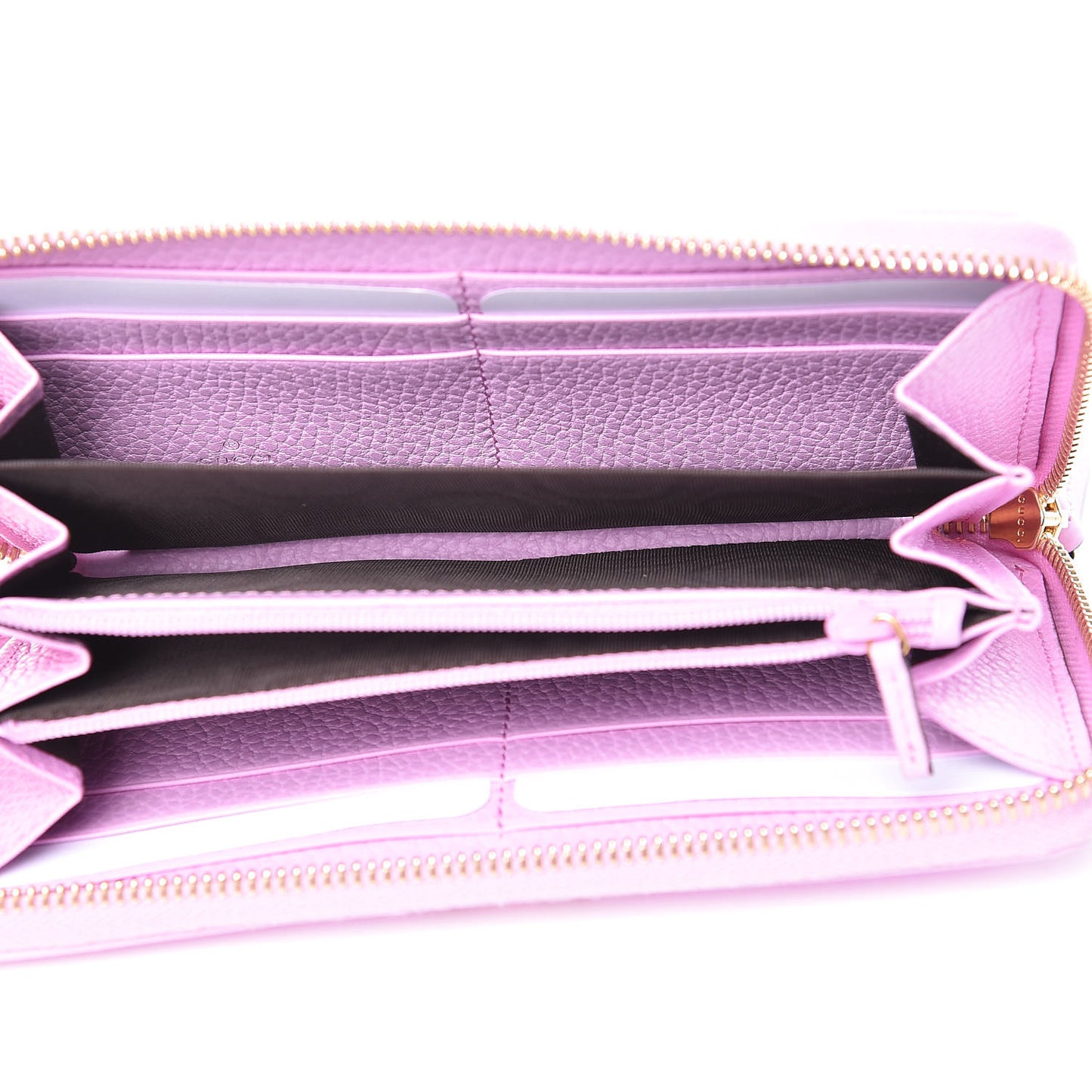 Dollar Calfskin GG Marmont Bosco Zip Around Wallet Malva