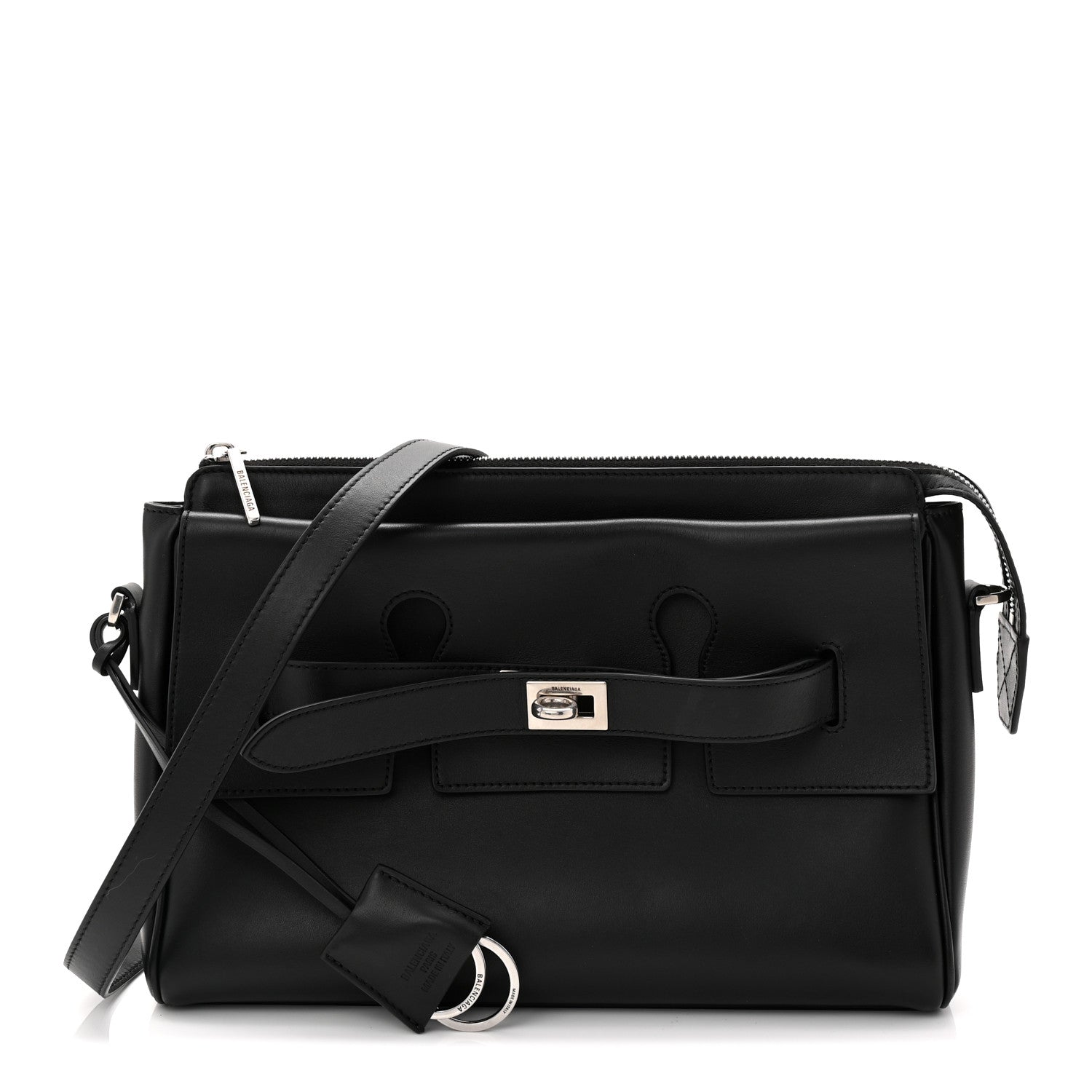 Balenciaga Smooth Calfskin Mens Small Bel Air Messenger Black 1 of 11