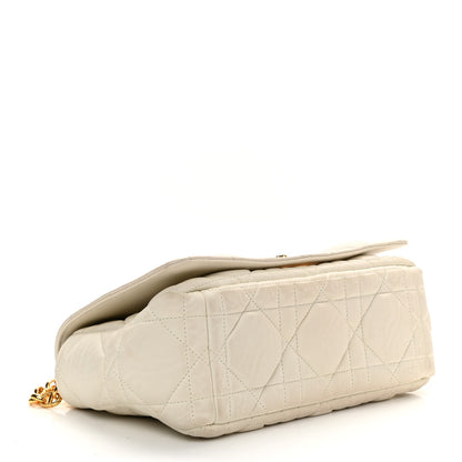 Christian Dior Calfskin Macrocannage Medium Caro Bag White 4 of 9