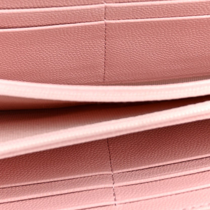 Chanel Caviar Quilted Large Gusset Flap Wallet Light Pink 6 of 10