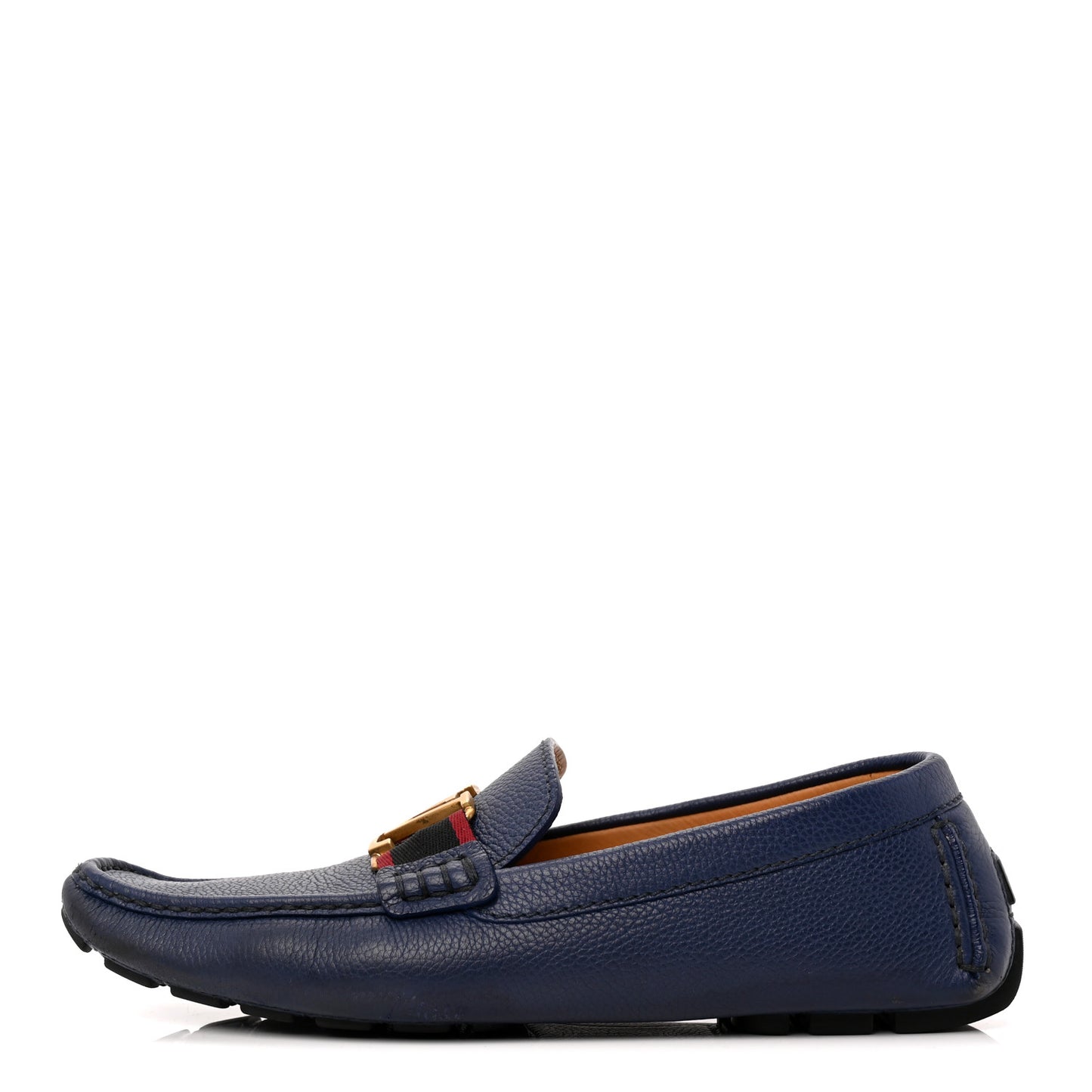 Grained Calfskin Mens Monte Carlo Car Shoe Moccasin Loafers 9 Blue