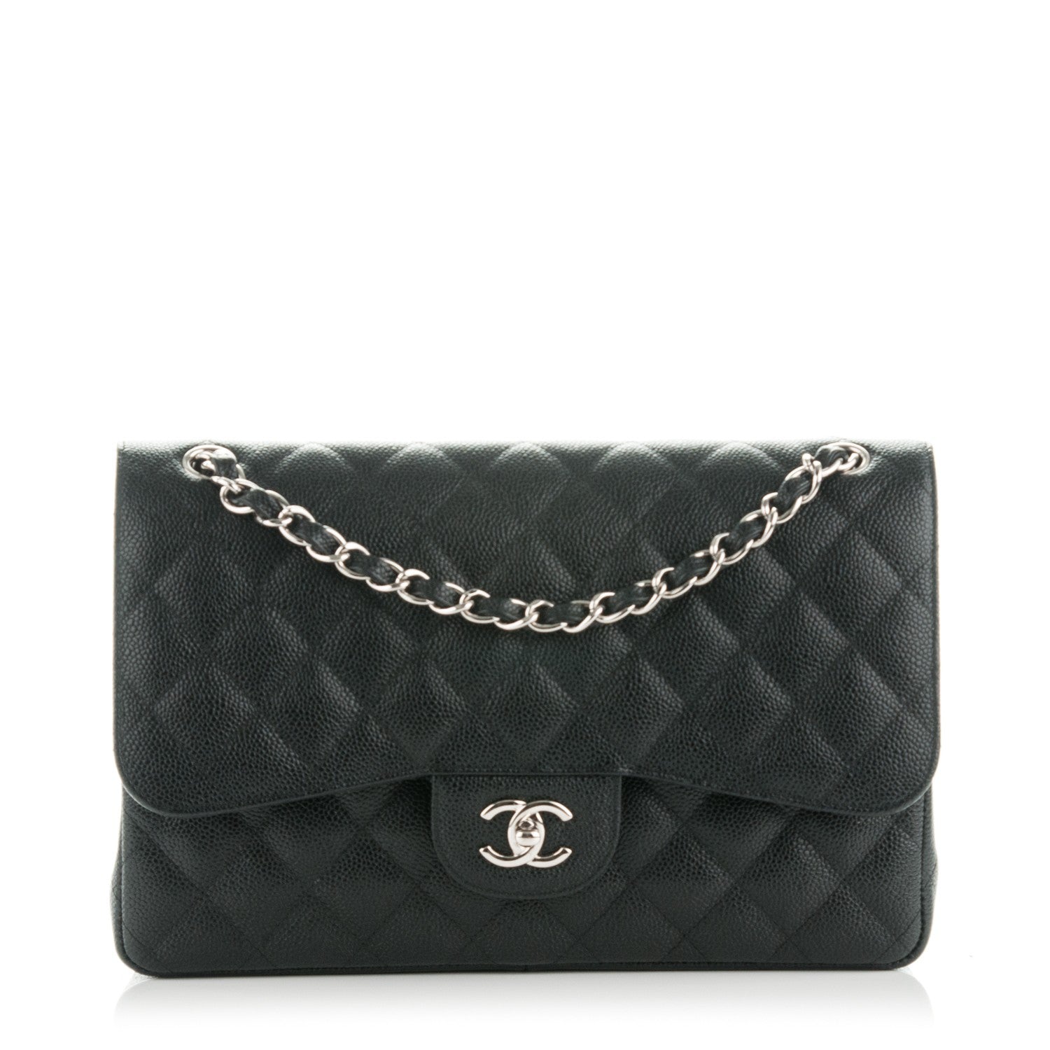Chanel Caviar Quilted Jumbo Double Flap Black 1 of 8