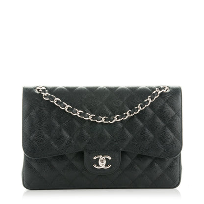 Chanel Caviar Quilted Jumbo Double Flap Black 1 of 8