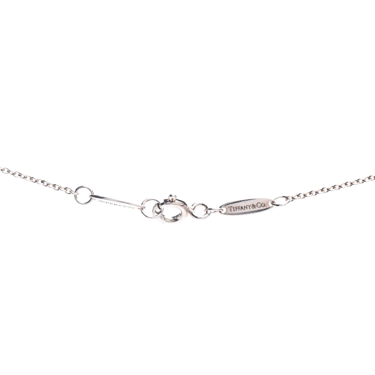 Sterling Silver Aquamarine Elsa Peretti Color By The Yard Pendant Necklace