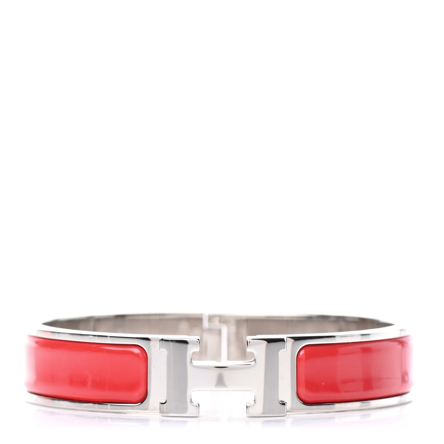 Enamel Narrow Clic Clac H Bracelet PM Framboise