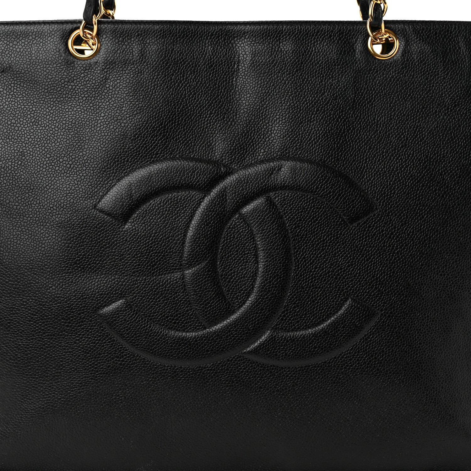 Chanel Caviar CC Shopper Tote Black 9 of 12