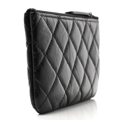 Chanel Aged Calfskin Quilted Small Reissue Cosmetic Case So Black 3 of 8