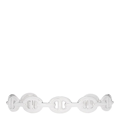 Hermes Sterling Silver MM Chaine d'Ancre Enchainee Cuff Bracelet LG 1 of 4