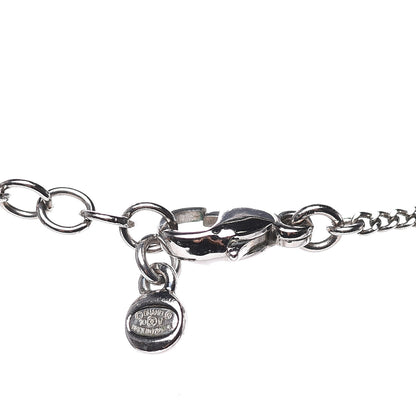 Chanel Crystal CC Drop Pendant Necklace Silver 5 of 6