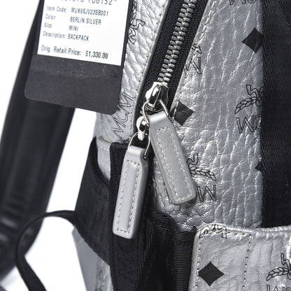 MCM Visetos Small Jemison Backpack Silver 8 of 9