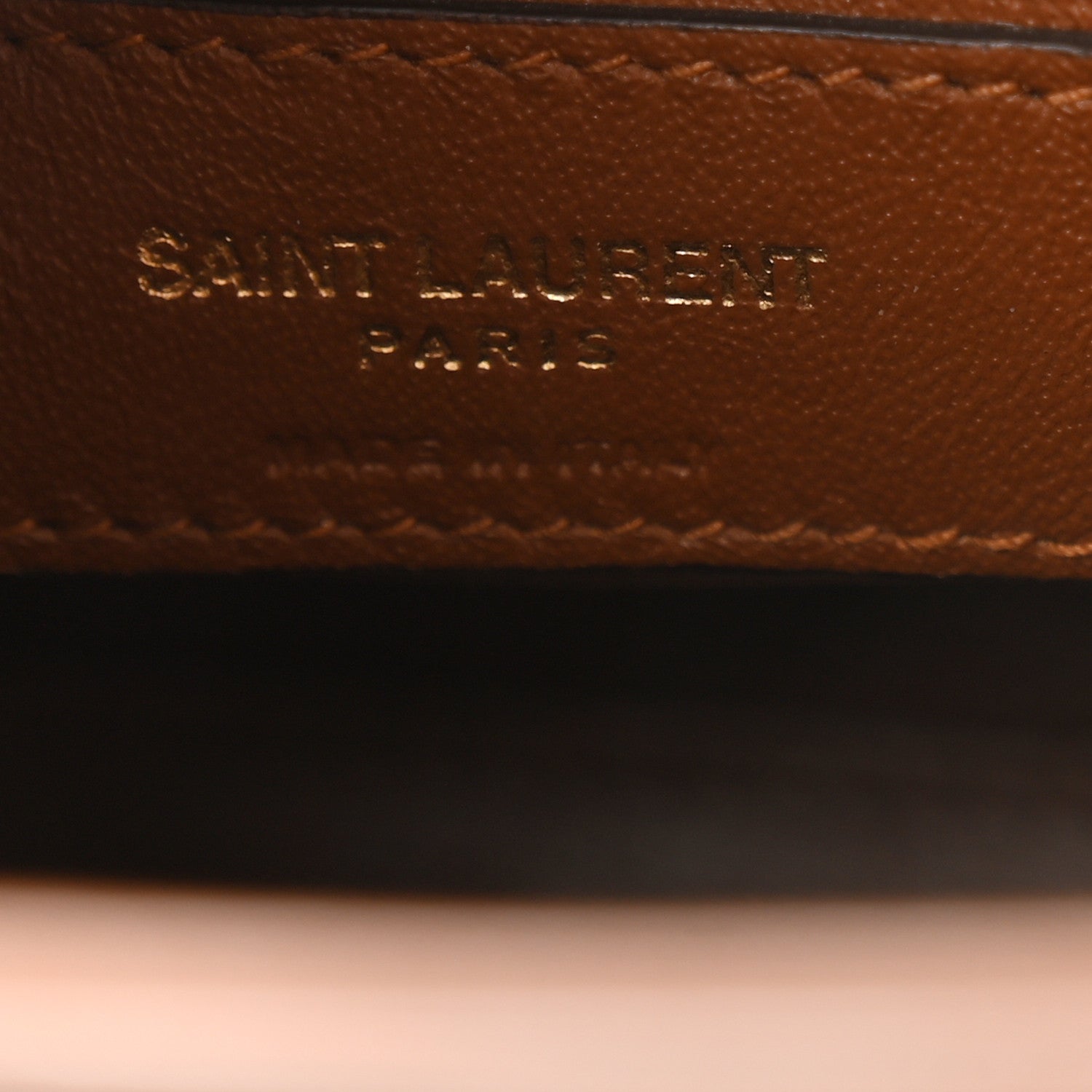 Saint Laurent Smooth Calfskin Manhattan Nano Shopper Tote Cognac