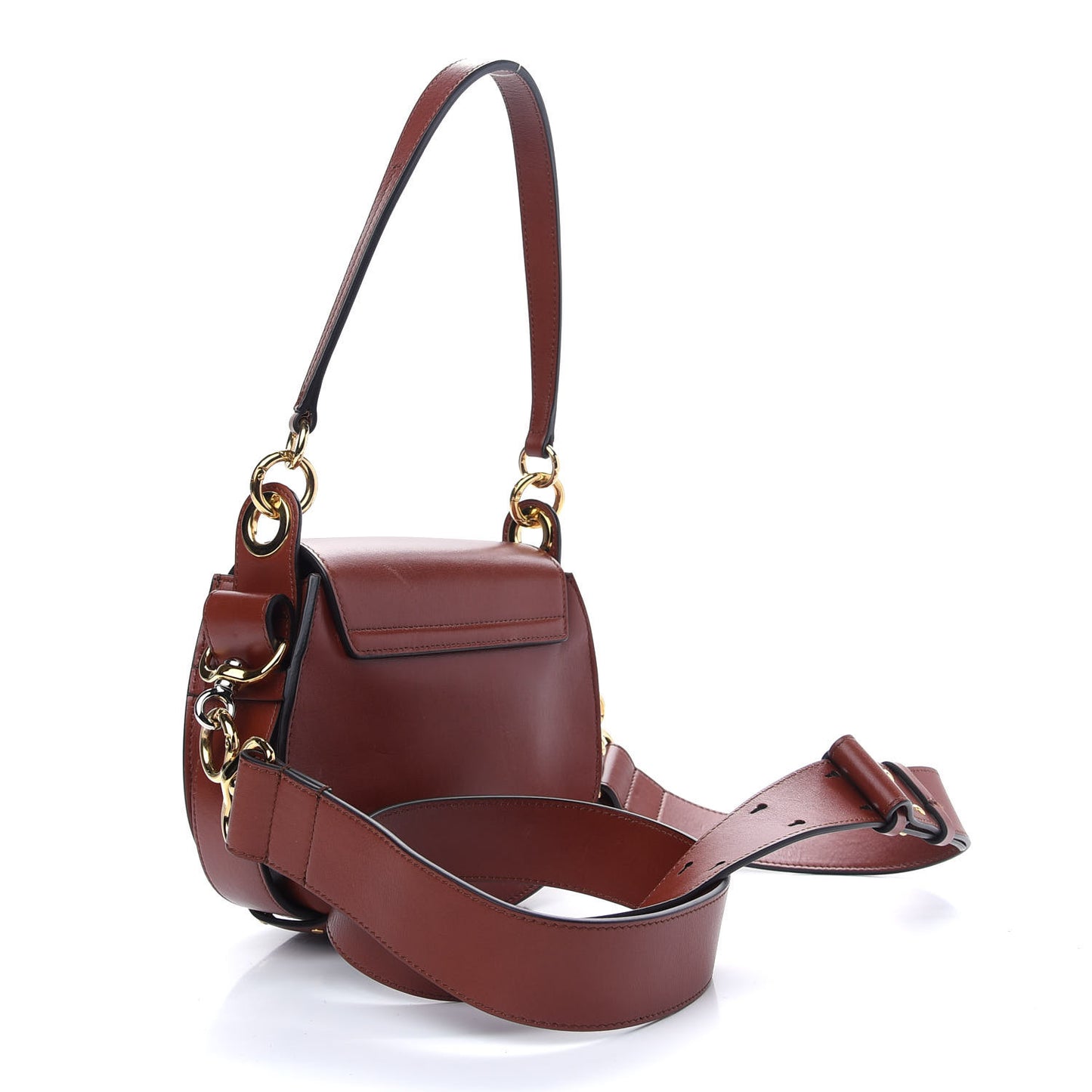 Calfskin Small Tess Bag Sepia Brown