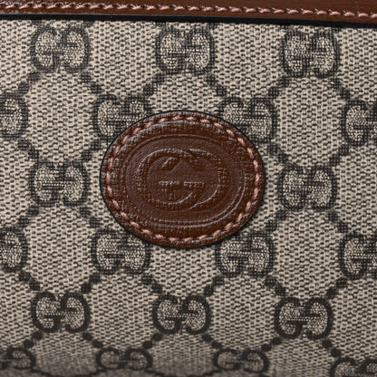 Gucci GG Supreme Monogram Azalea Calfskin Retro Interlocking G Buckle Backpack Beige Ebony Brown Sugar 10 of 10