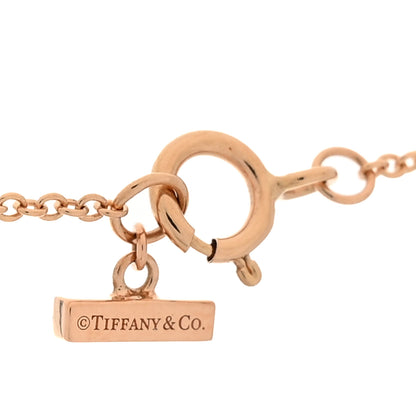 Tiffany 18K Rose Gold Diamond Pink Opal T Circle Pendant Necklace 9 of 14