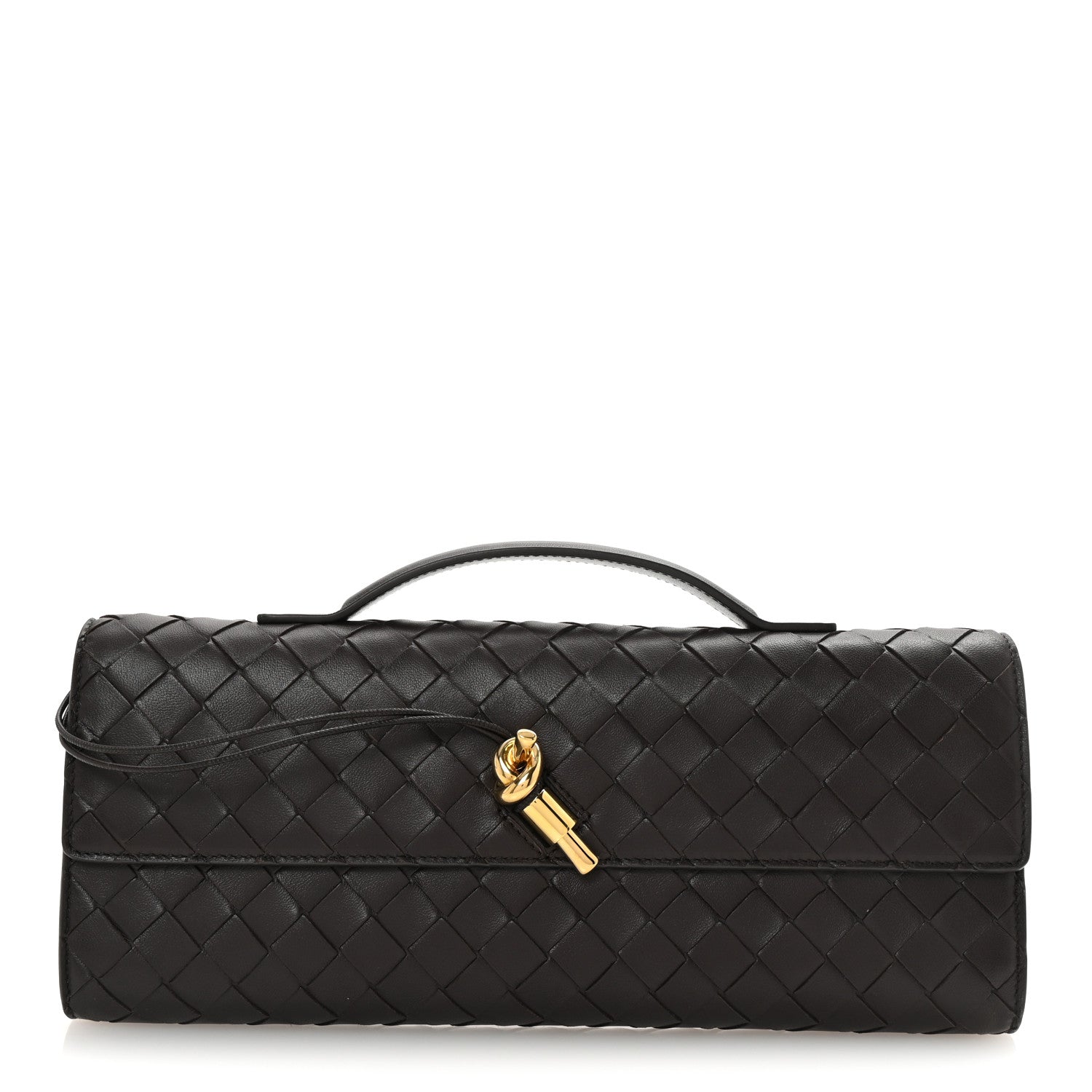 Bottega Veneta Nappa Intrecciato Long Andiamo Top Handle Clutch Fondant 1 of 6