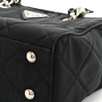 Prada Nylon Tessuto Impuntu Quilted Shoulder Bag Black 10 of 12