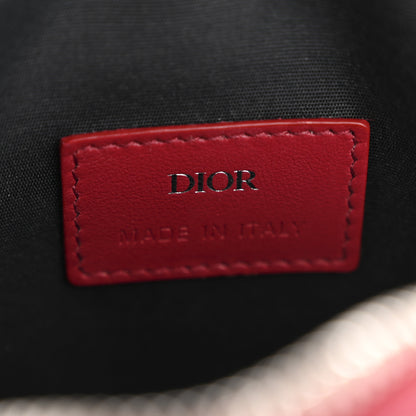 Christian Dior Calfskin Oblique Galaxy Perforated World Tour Messenger Pouch Red White 6 of 13
