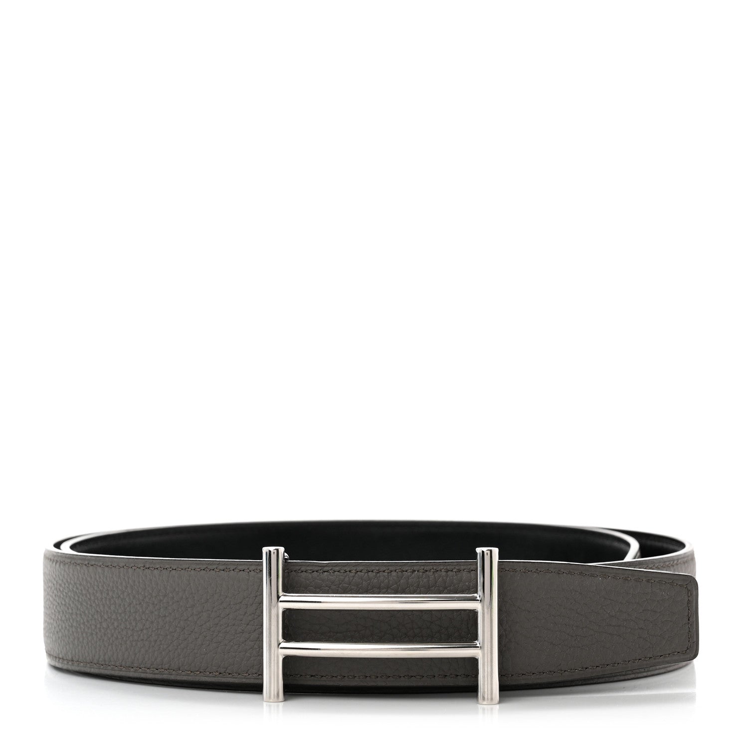Hermes Togo Box 32mm Rider Belt 95 Black Etain 1 of 5