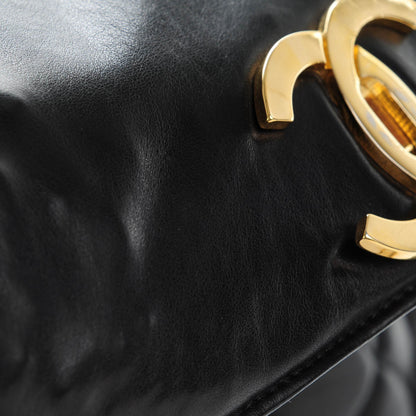 Chanel Lambskin Quilted Drawstring Backpack Black 9 of 10