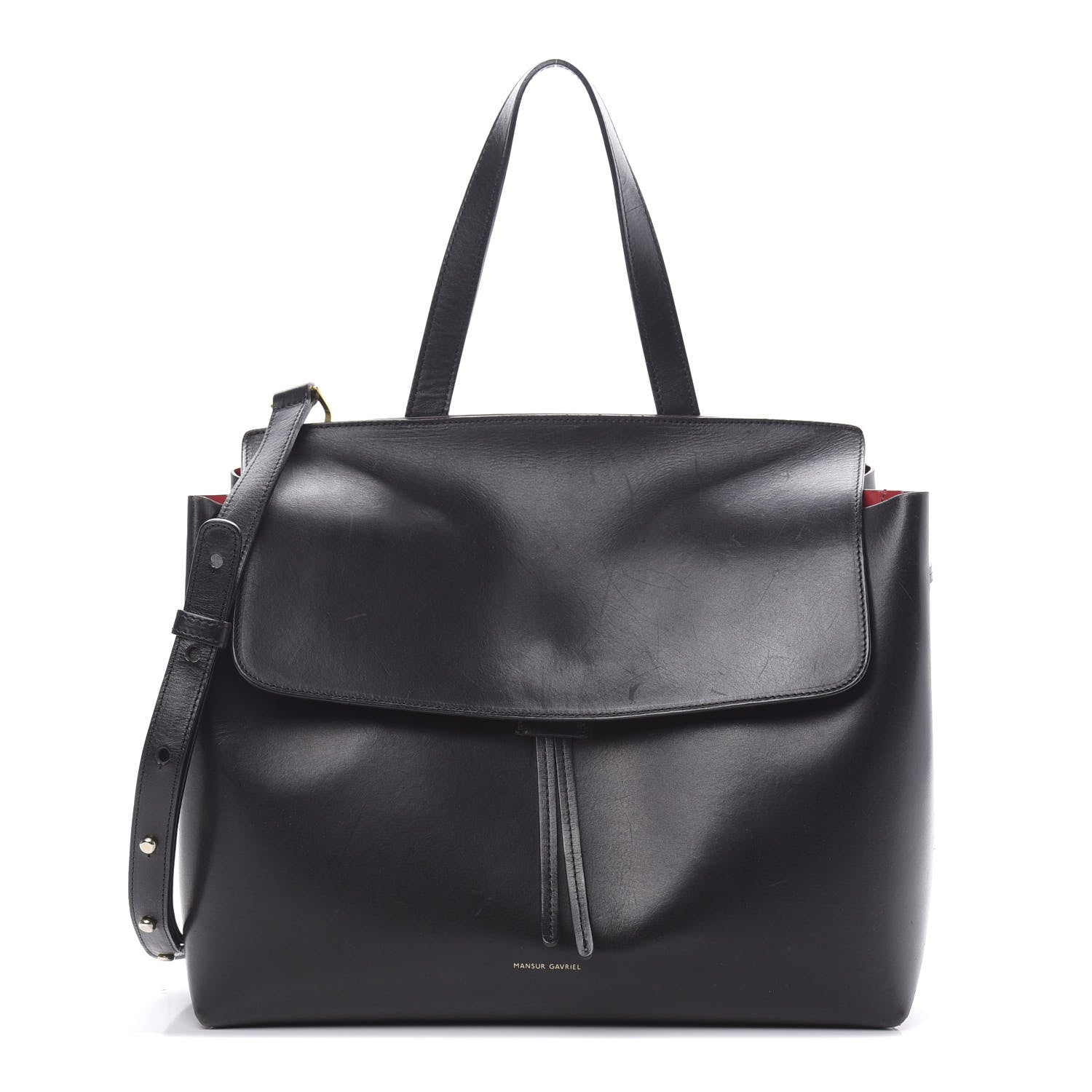 Mansur Gavriel Calfskin Lady Bag Black Flamma 1 of 18