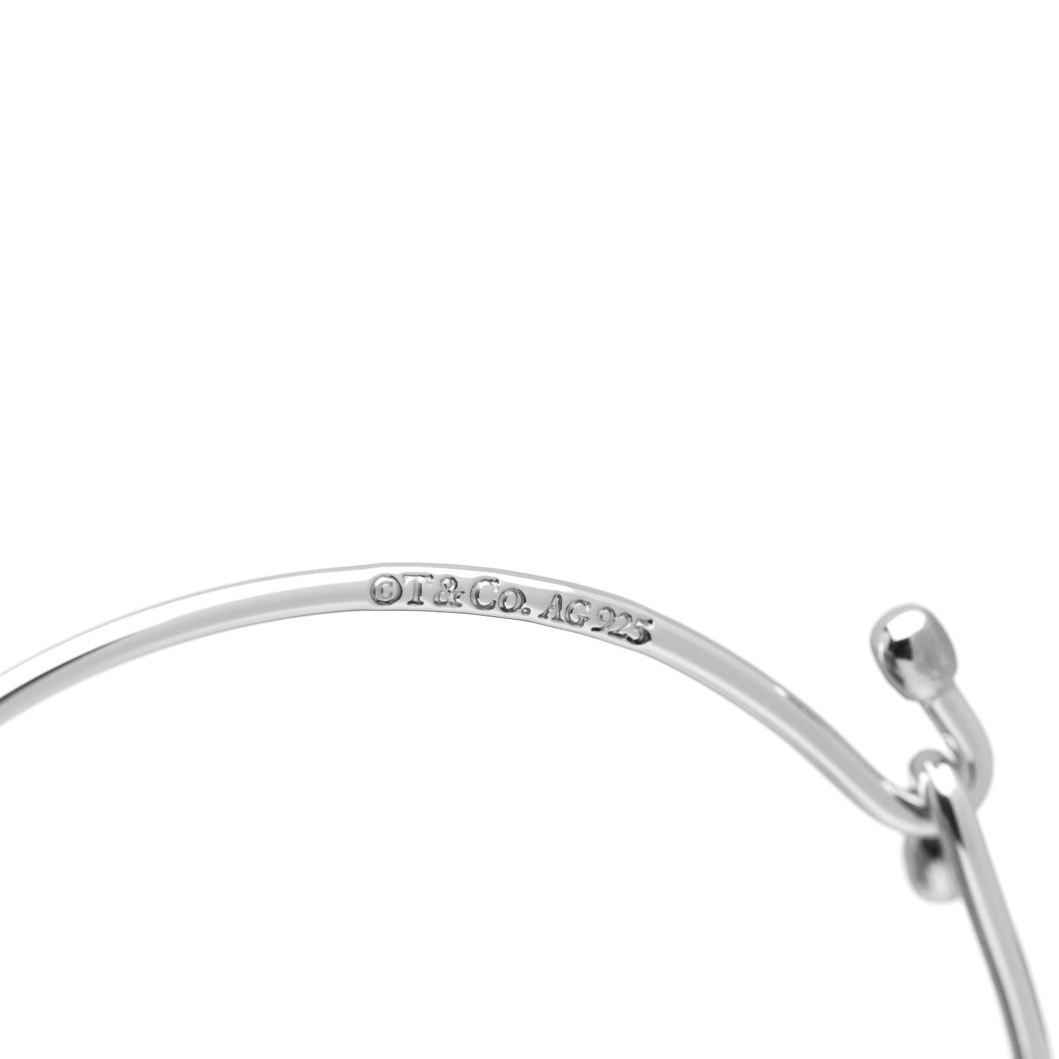 Tiffany Sterling Silver Hook Bangle Bracelet 4 of 4
