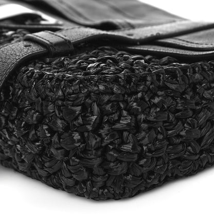 Proenza Schouler Lambskin Raffia PS1 Pochette Clutch Black 9 of 9