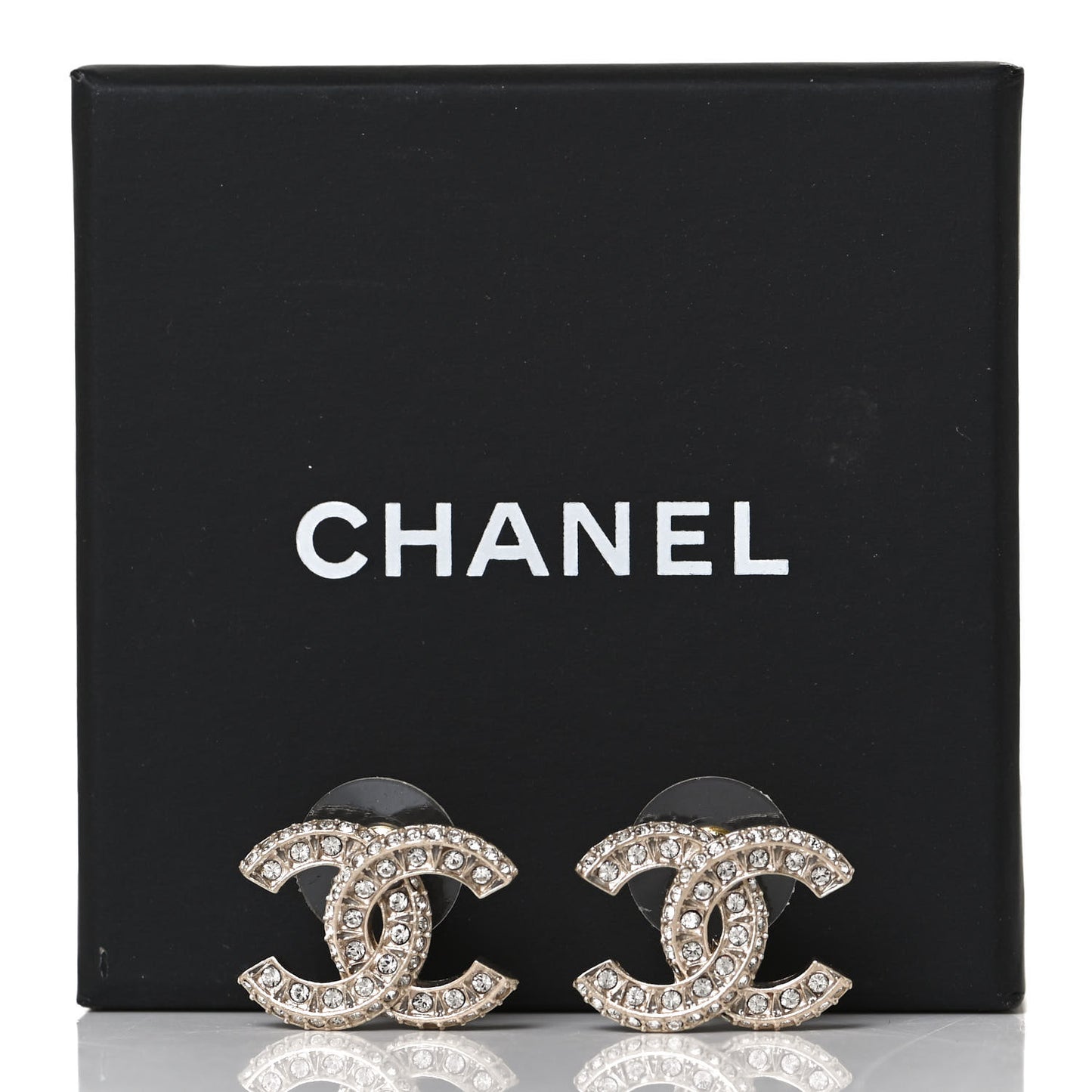 Crystal Timeless CC Earrings Gold